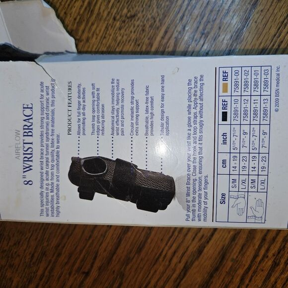 FLA Orthopedics ProLite 8″ Wrist Brace Women’s Size 8 NWT OB Breathable Support - Picture 6 of 8
